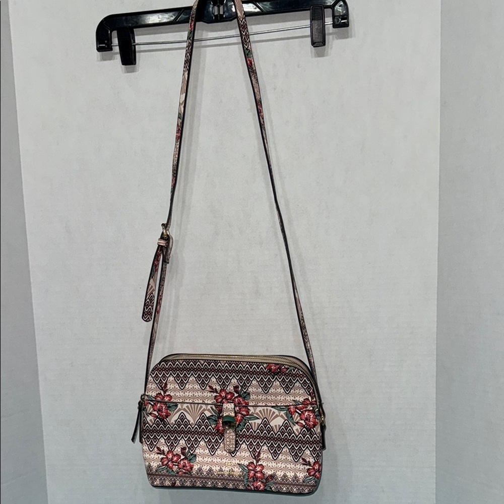 Nanette Lepore Hibiscus Print Crossbody Medium Sized Everyday Handbag Spring